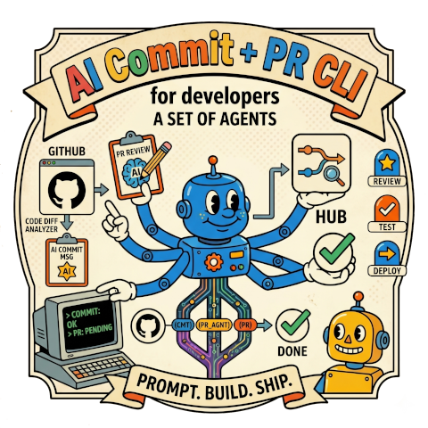 AI Commit + PR CLI — a set of agents for git commits and pull requests